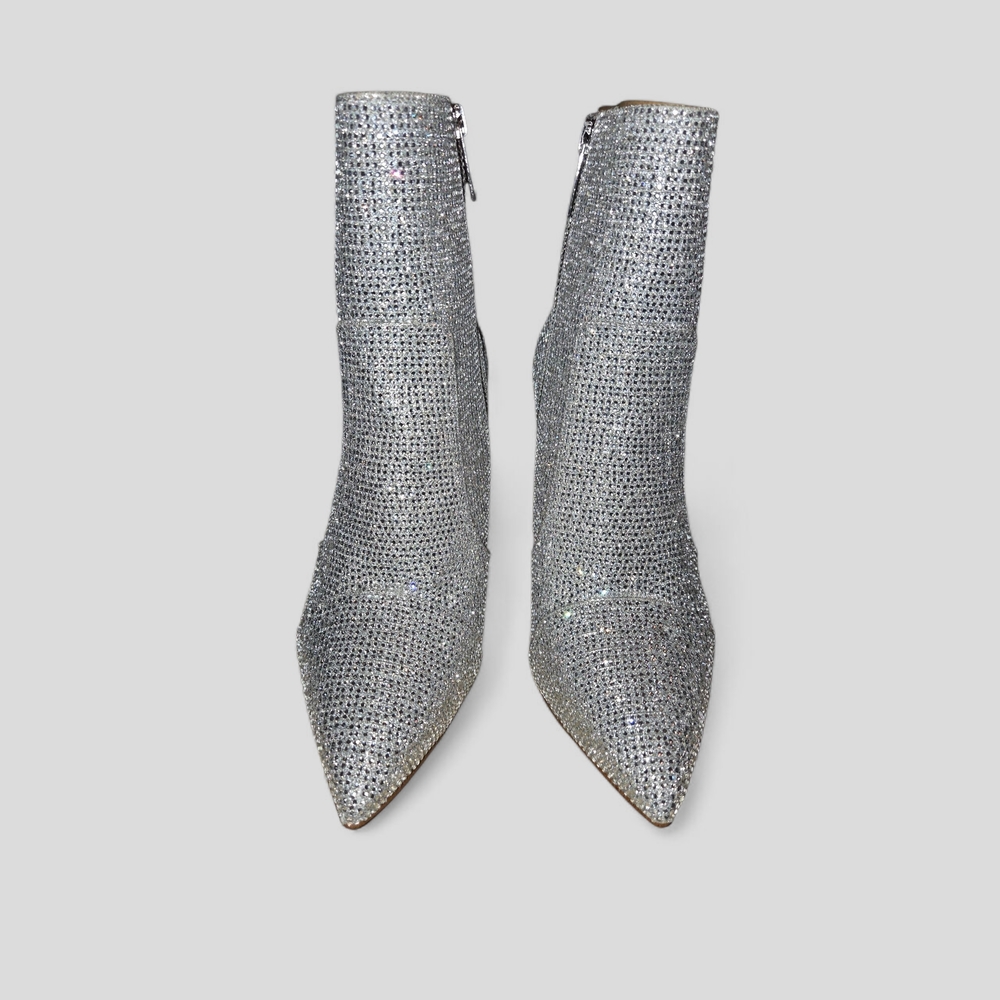 Michael Kors Sparkling Silver Heeled Boots - Picture 3 of 5